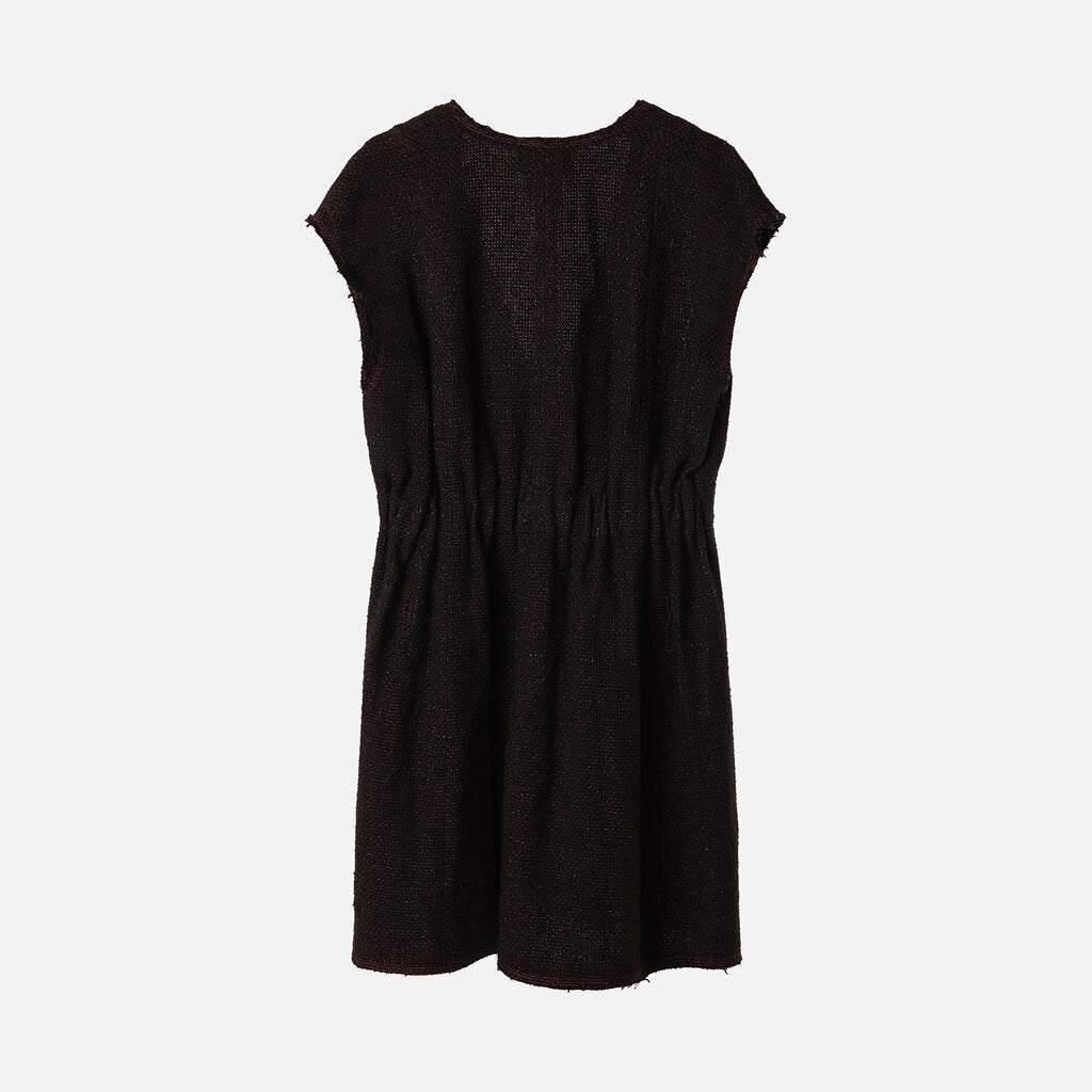 Chanel Pink & Black Vintage Wool Blend Tweed Long Vest