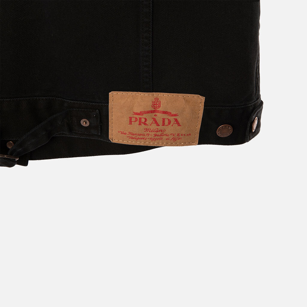 Prada Black Denim Button-Front Dress