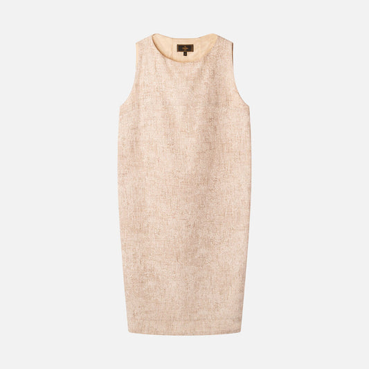Fendi Cotton Wool Blend Burlap Dress (1990's)