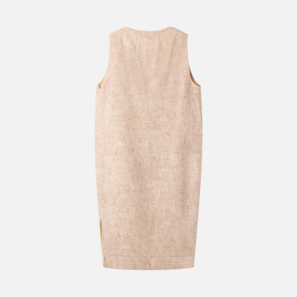 Fendi Cotton Wool Blend Burlap Dress (1990's)