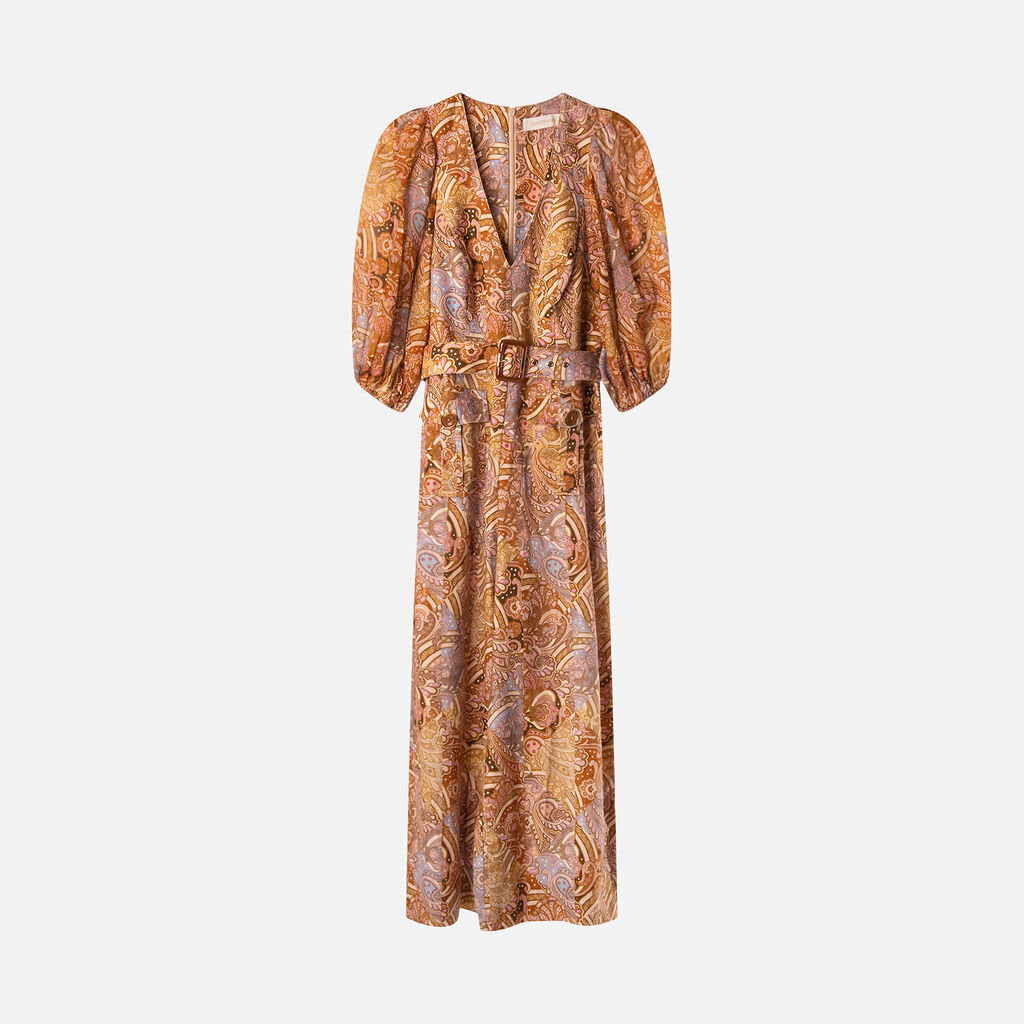 Zimmerman Multicolor Linen Paisley Jumpsuit