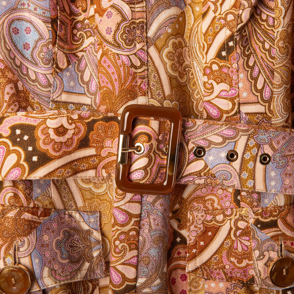 Zimmerman Multicolor Linen Paisley Jumpsuit