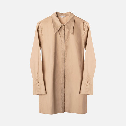 Anine Bing Tan Shirtdress Cotton Dress