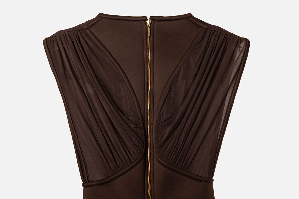 Zimmerman Brown Viscose Gathered Maxi Dress