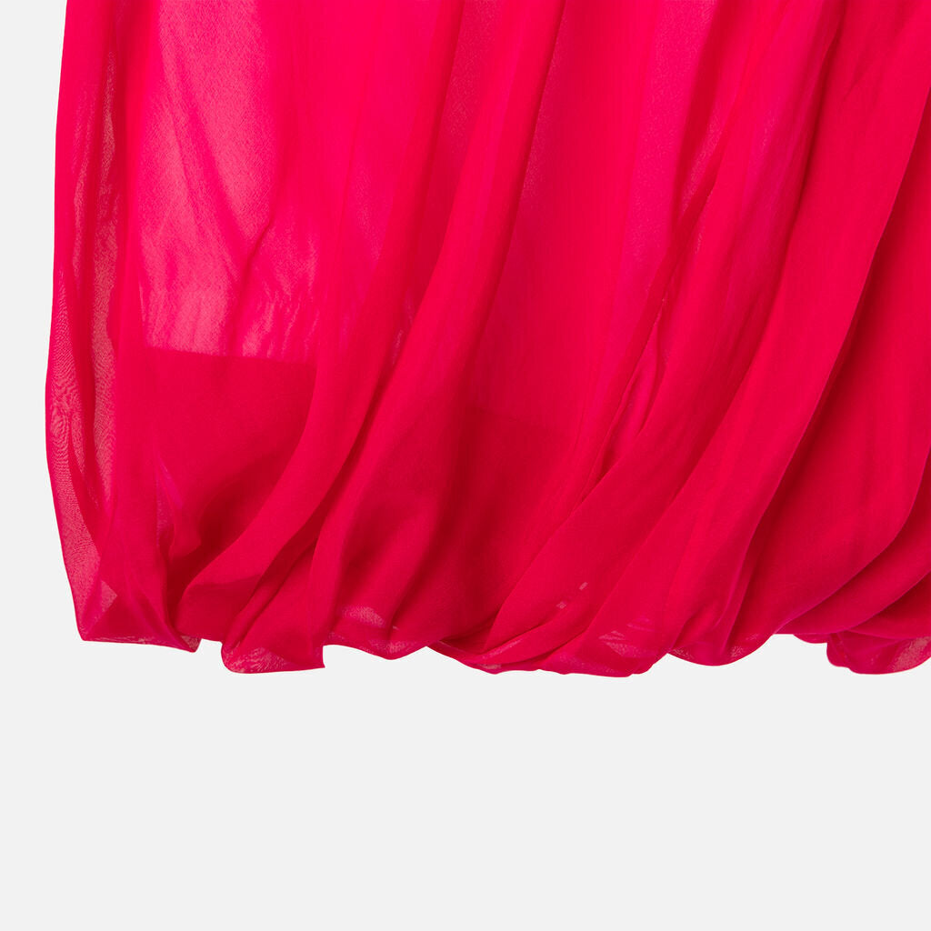 Helmut Lang Pink Silk & Cotton Bubble Midi Dress