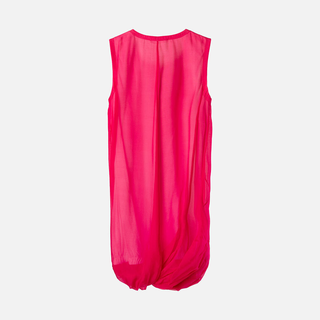 Helmut Lang Pink Silk & Cotton Bubble Midi Dress