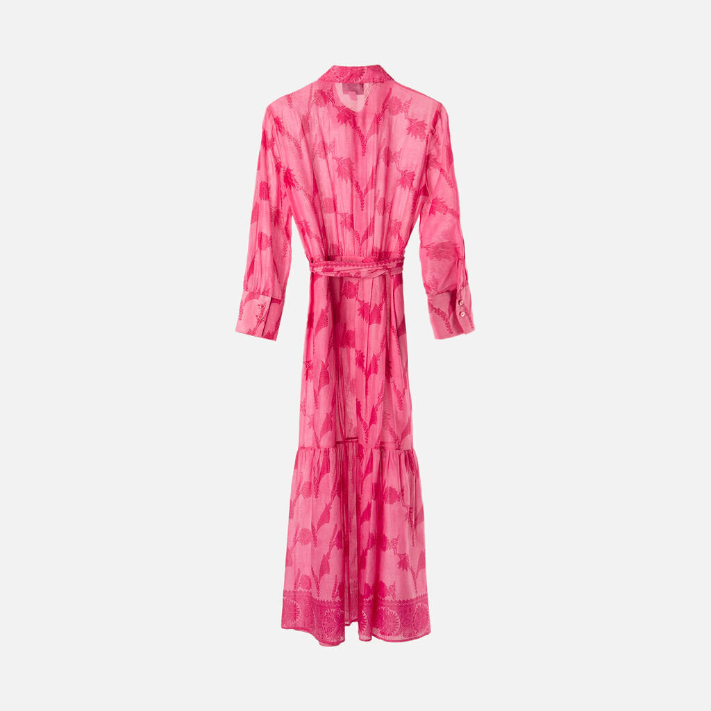 Giambattista Valli Pink Floral Print Shirt Dress