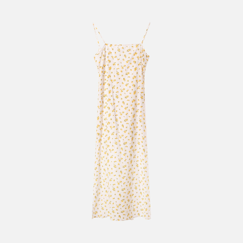 J. Crew White & Yellow Floral Sun Dress