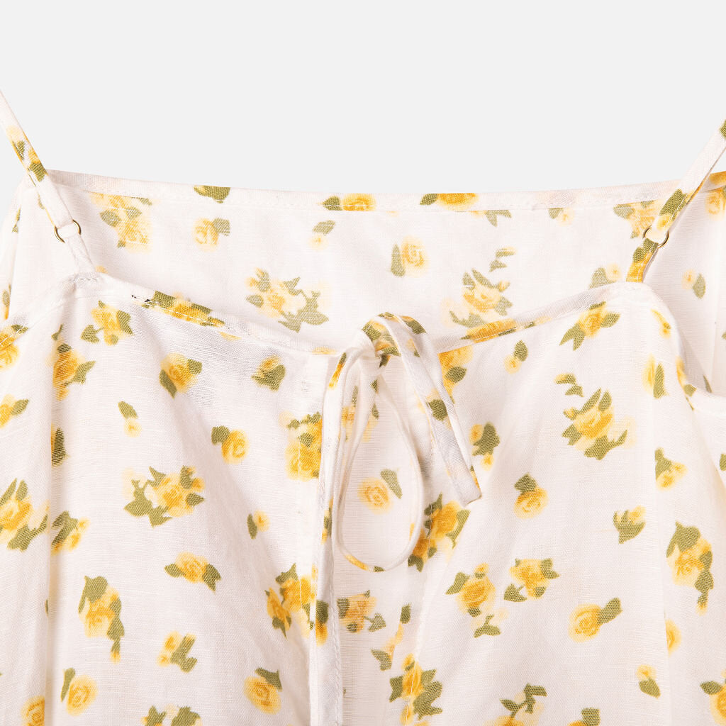 J. Crew White & Yellow Floral Sun Dress
