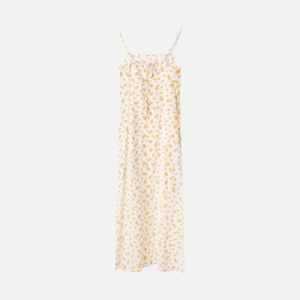 J. Crew White & Yellow Floral Sun Dress