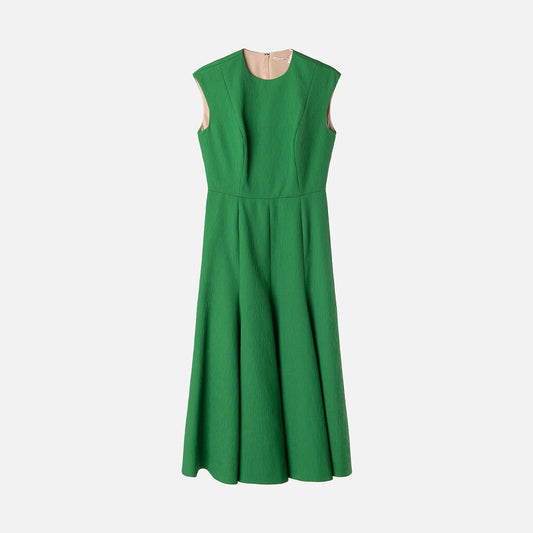 Emilia Wickstead Green Poly & Cotton A-Line Dress