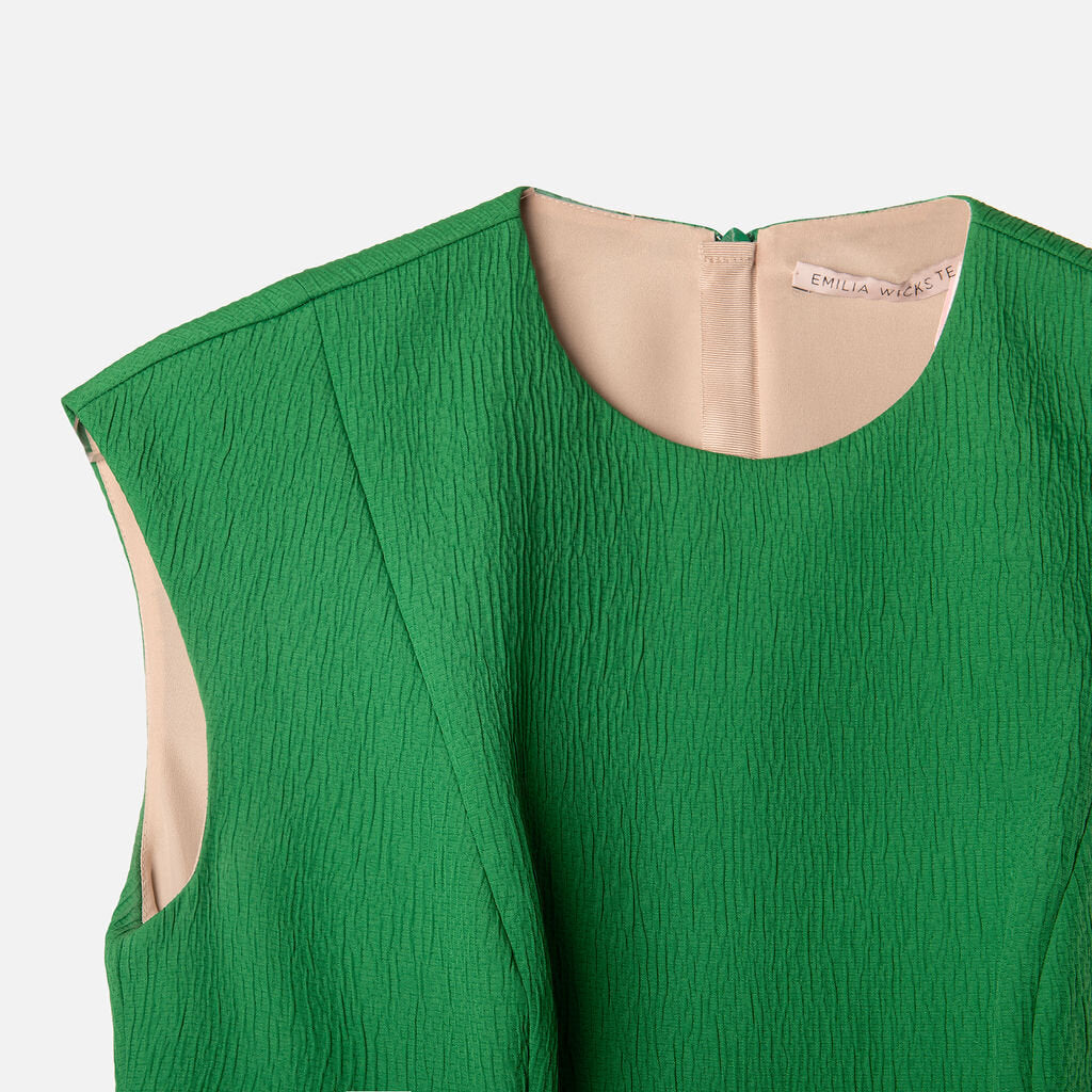 Emilia Wickstead Green Poly & Cotton A-Line Dress