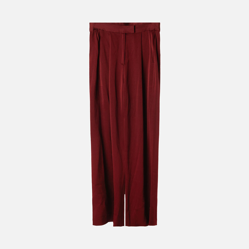 Alex Perry Burgundy Draped Blazer & Pant Set