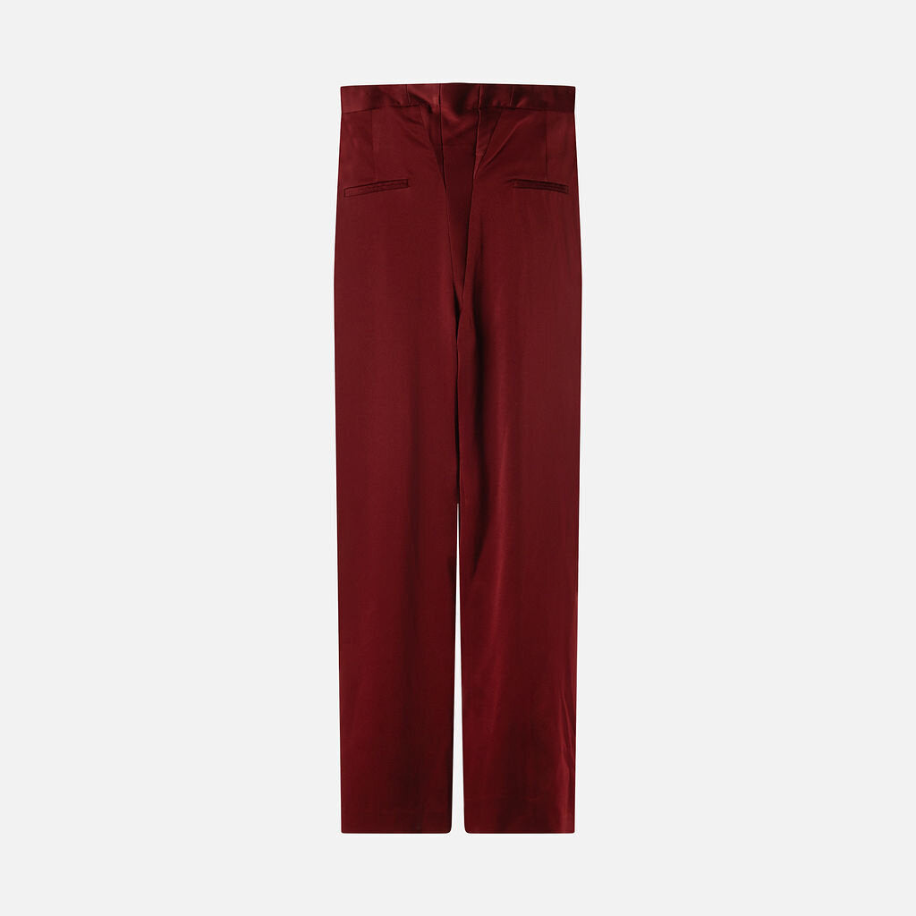Alex Perry Burgundy Draped Blazer & Pant Set