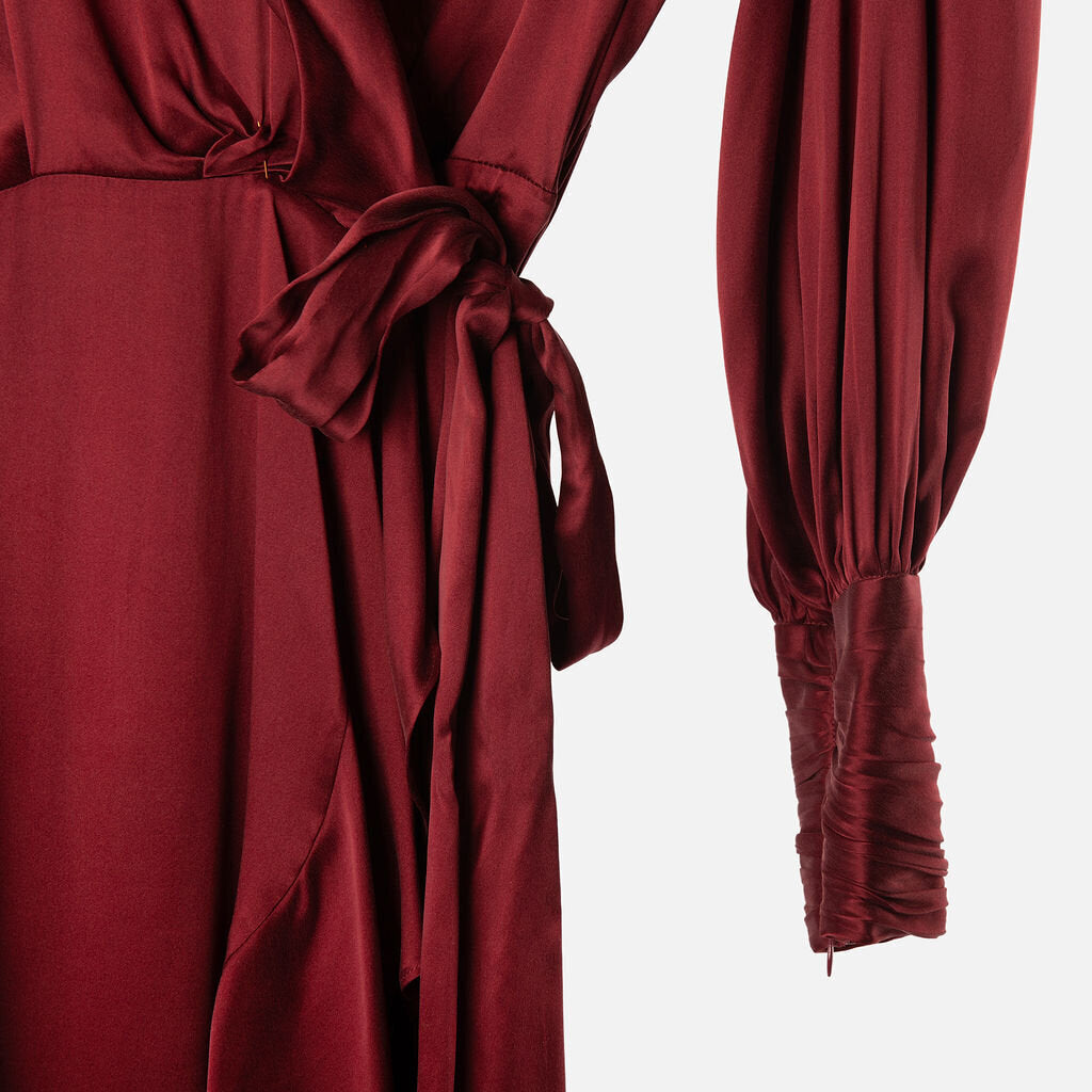 Zimmerman Red Silk Wrap Dress