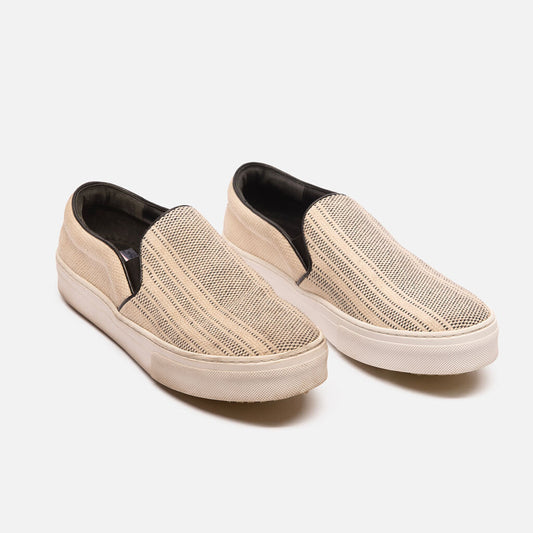 Celine Canvas Trainers Leather Trim