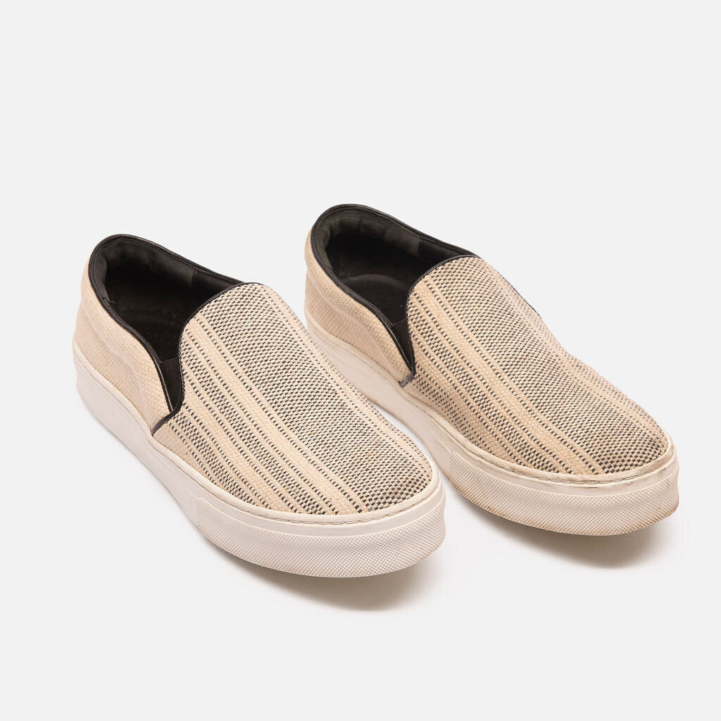 Celine Beige Canvas Slip on Sneaker