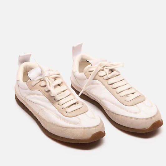 Alexander McQueen White Nylon Suede Sneakers