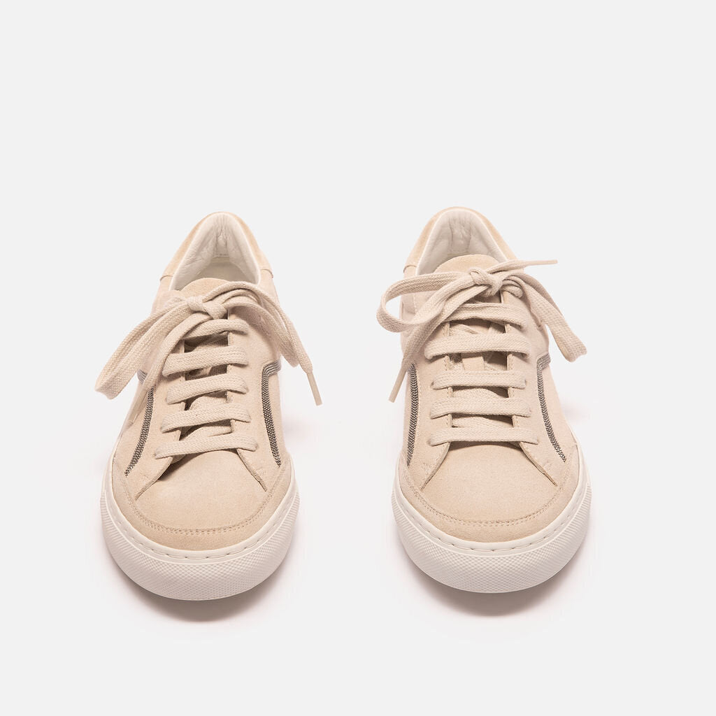 Brunello Cucinelli Tan Suede Sneakers