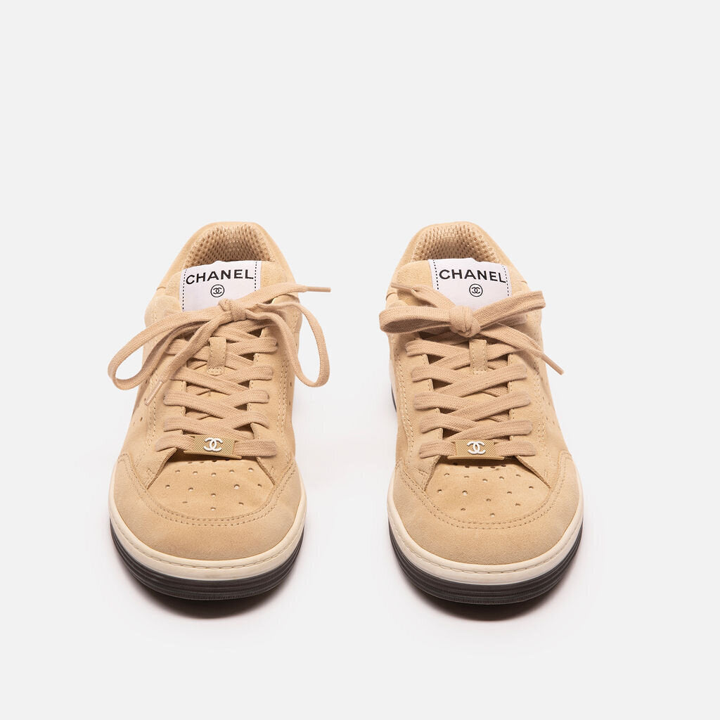 Chanel Beige Suede Sneaker