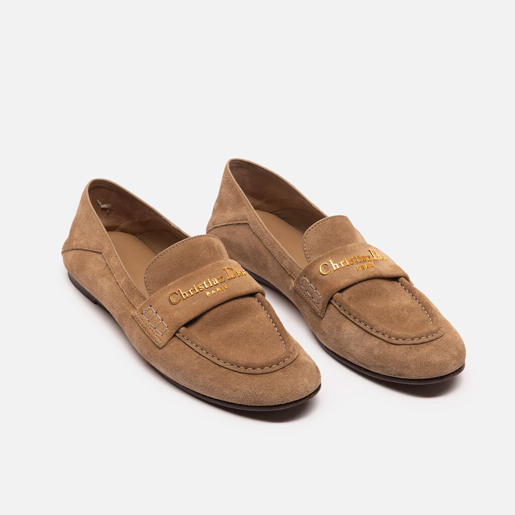 Christian Dior Brown Suede Loafers