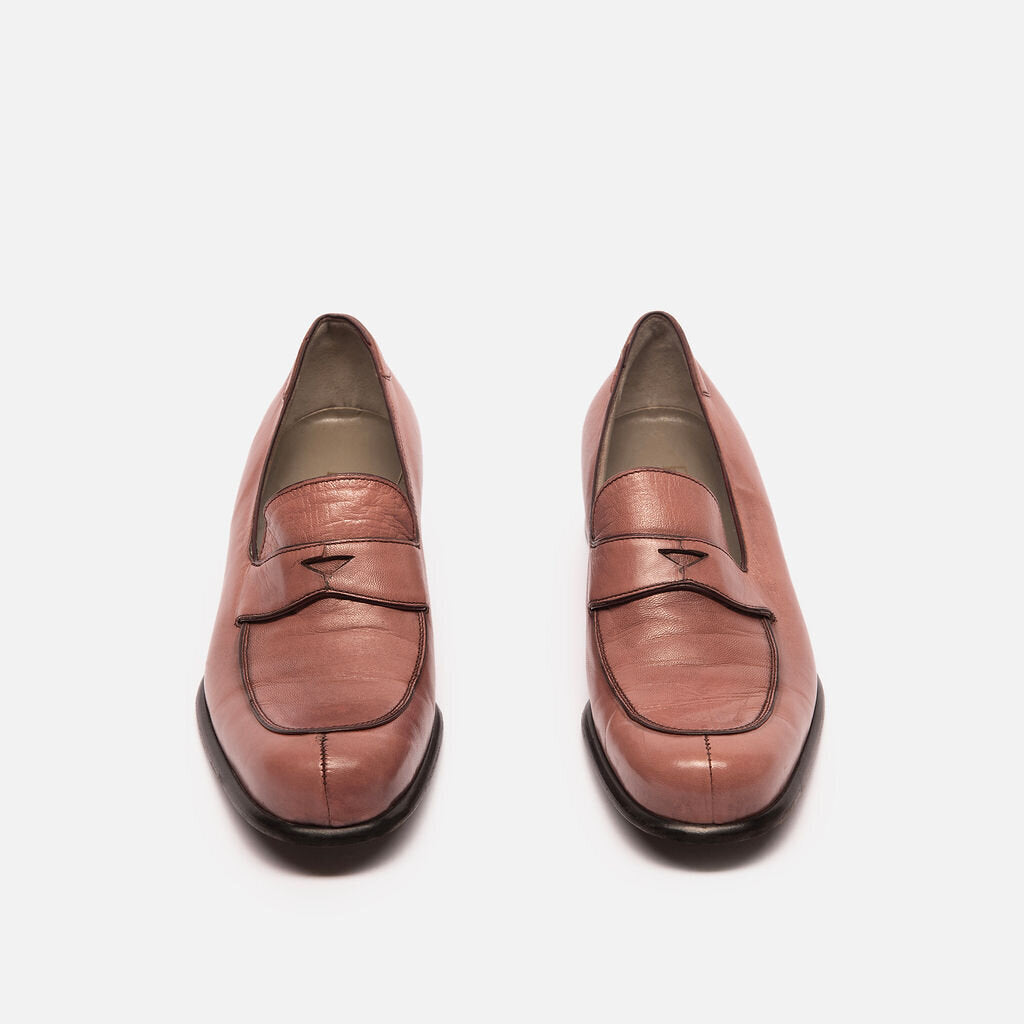 Prada Pink Leather Loafers