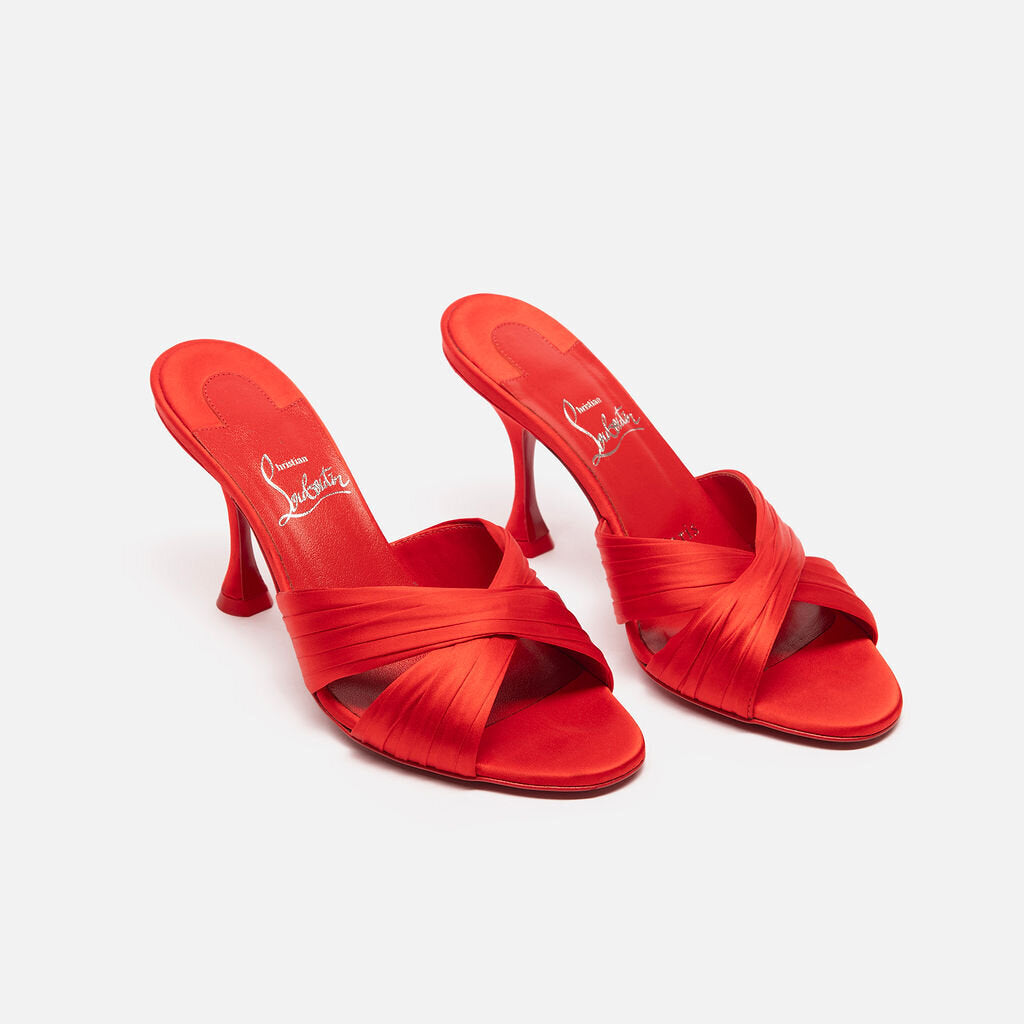 Christian Louboutin Red Satin Heels