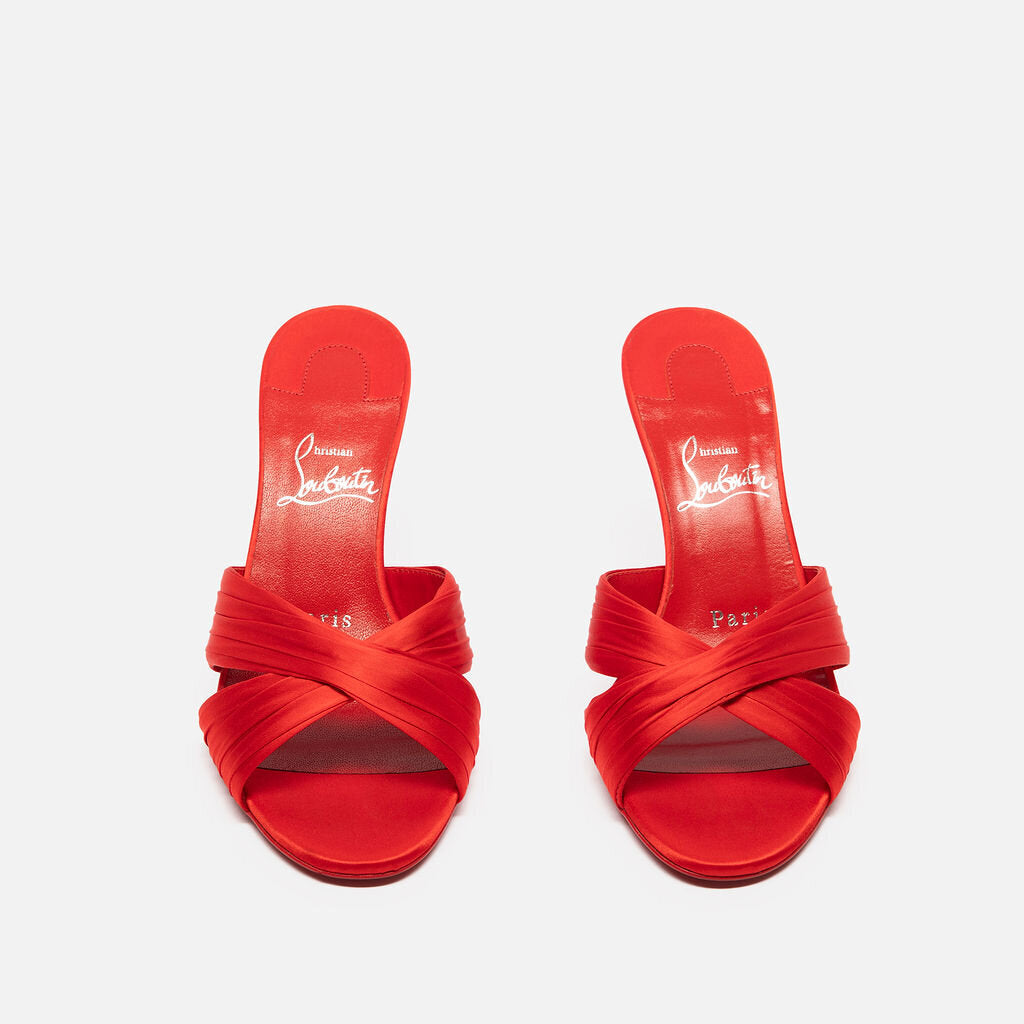 Christian Louboutin Red Satin Heels