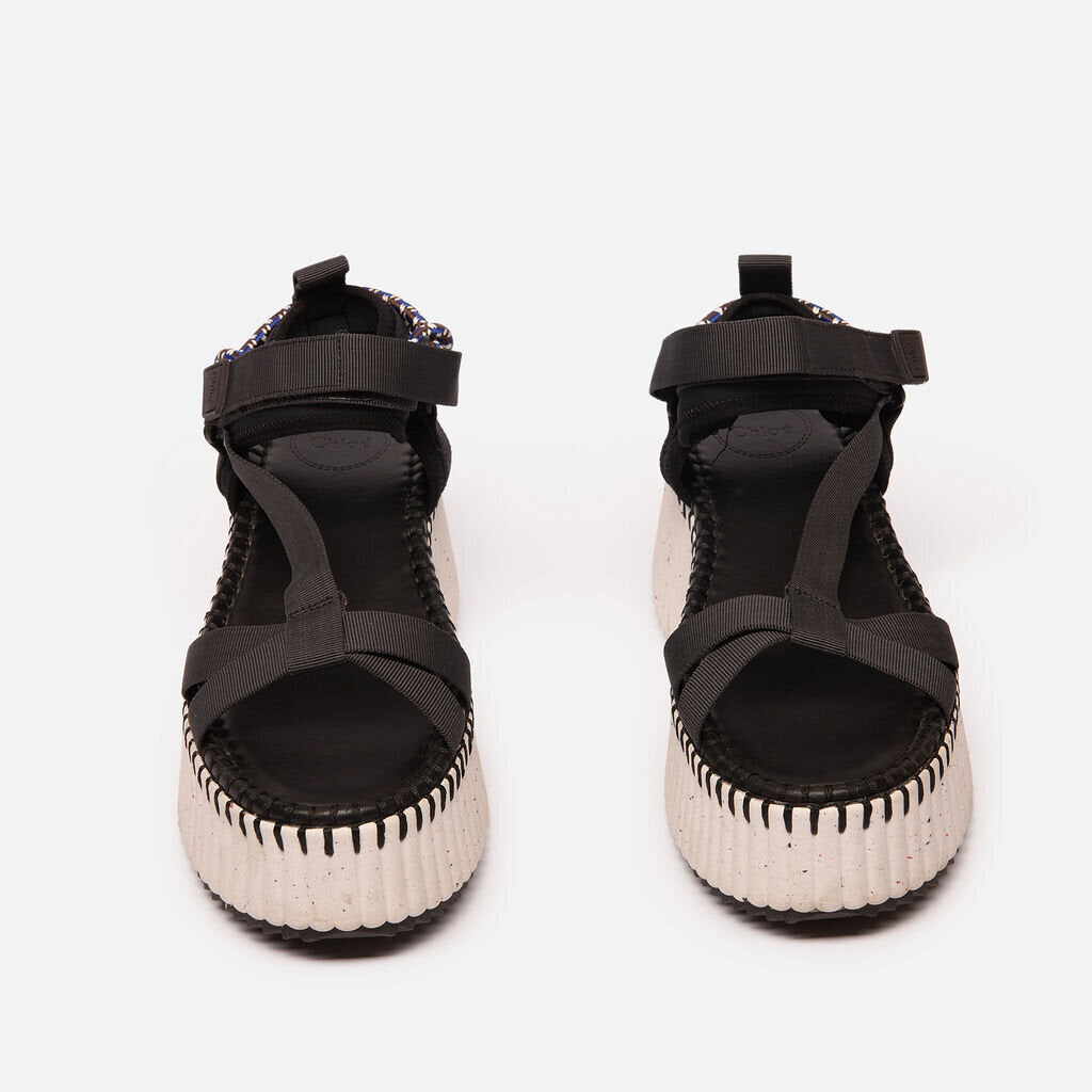 Chloe Black Nama Platform Sandal