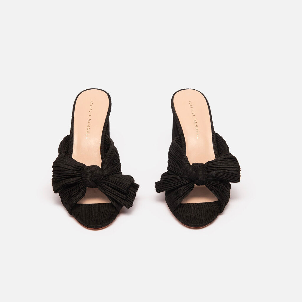 Loeffler Randall Black Bow Heeled Sandal