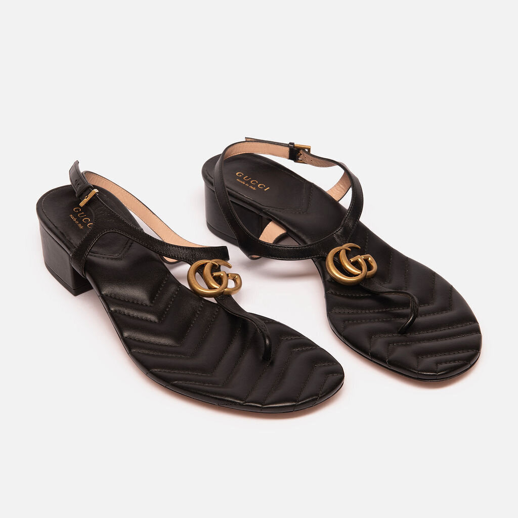 Gucci Black Marmont Sandal