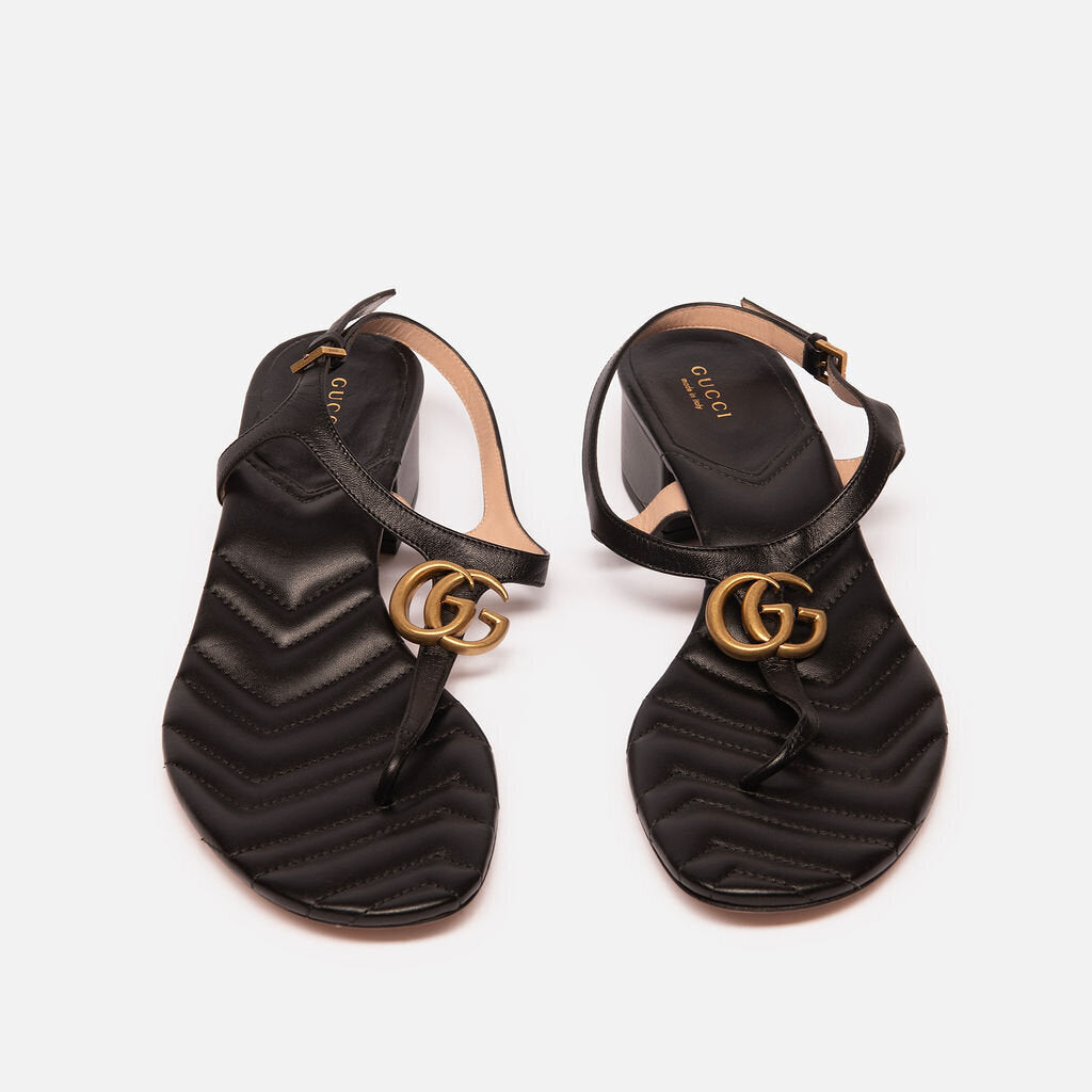 Gucci Black Marmont Sandal