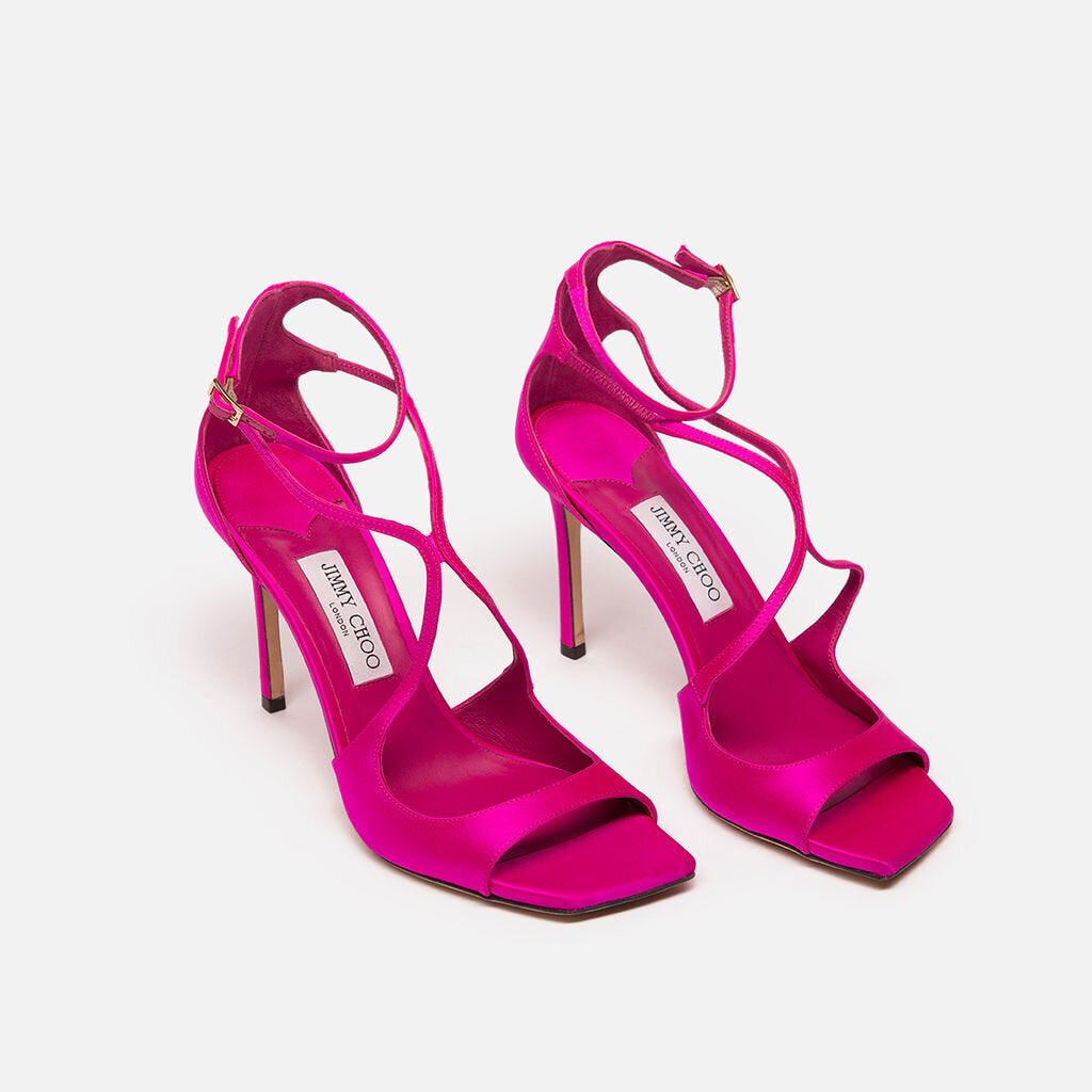 Jimmy Choo Pink Satin Strappy Heel