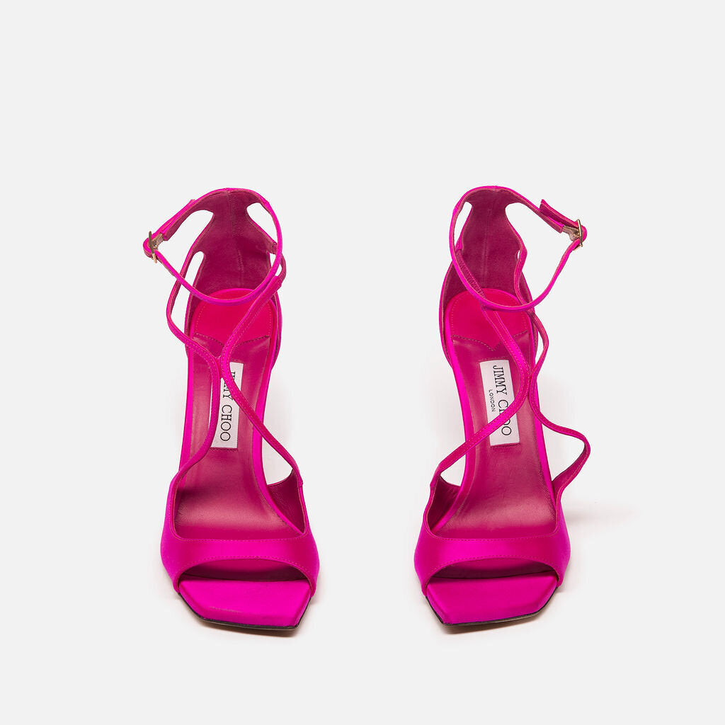 Jimmy Choo Pink Satin Strappy Heel