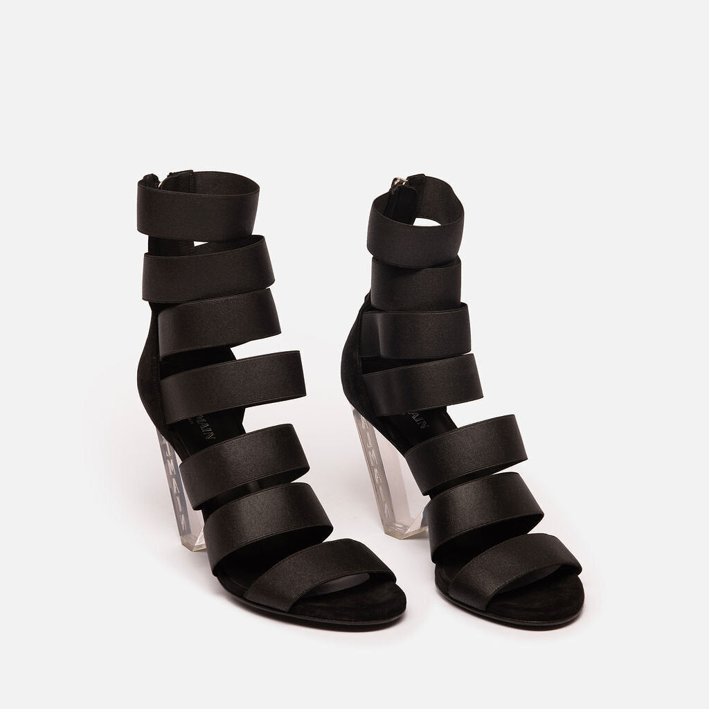Balmain Black Strappy Pumps