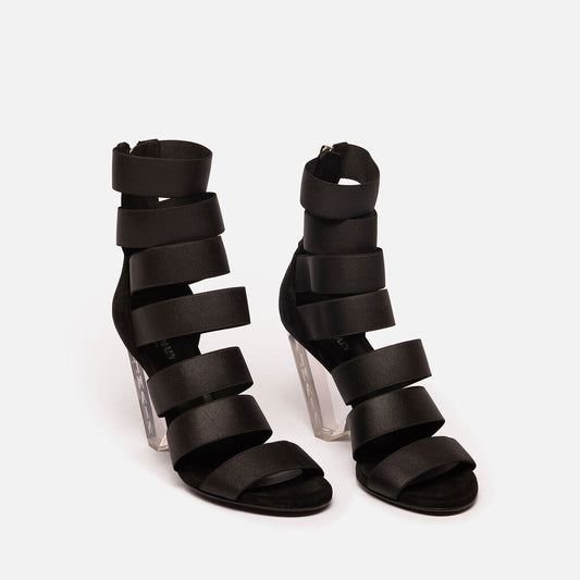 Balmain Black Strappy Pumps