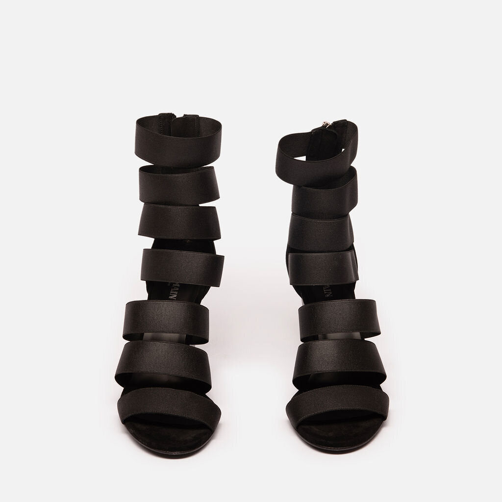 Balmain Black Strappy Pumps