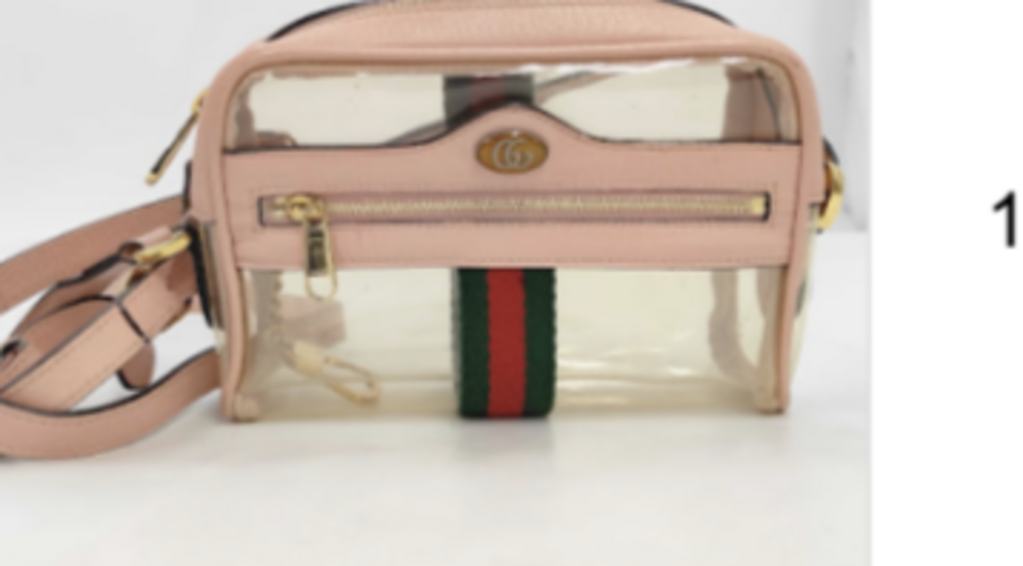 Pink PVC Mini Ophidia Crossbody Bag