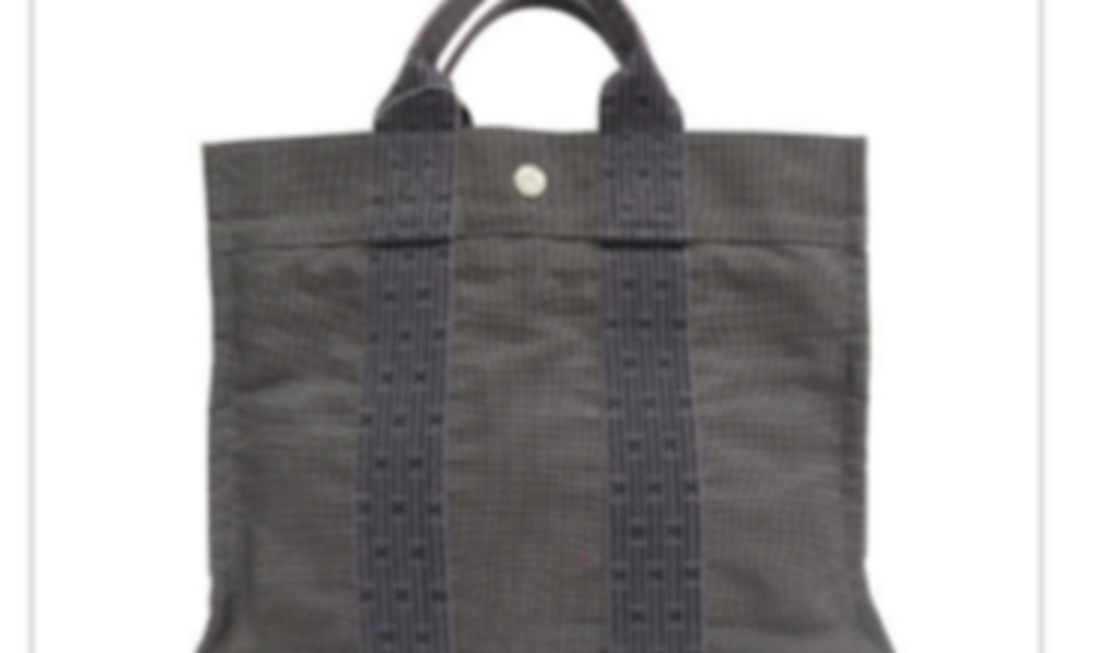 Gray & Navy Canvas Tote