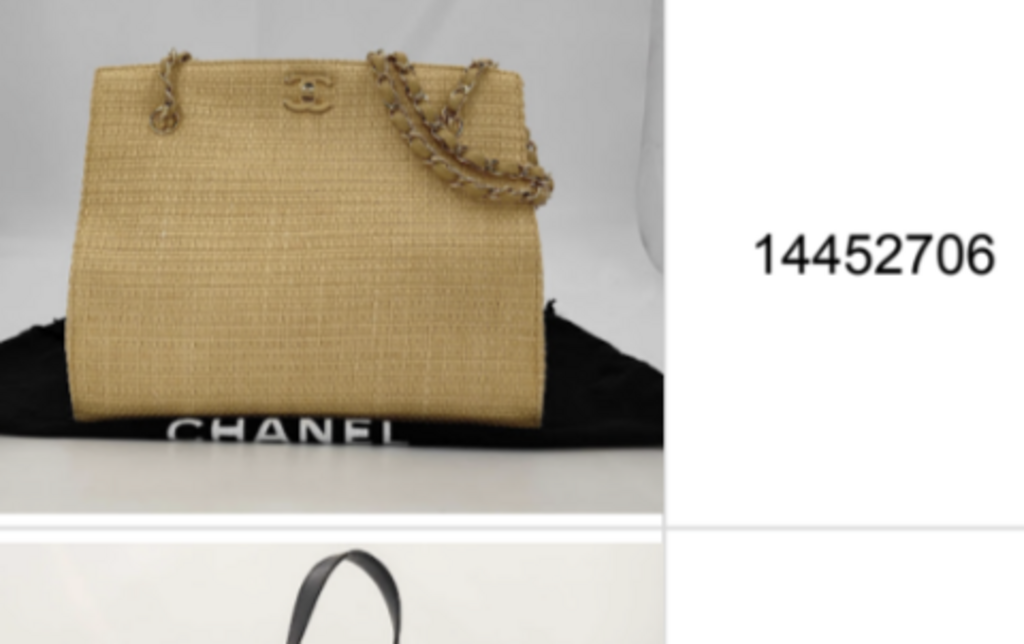 Raffia Chain Tote Bag