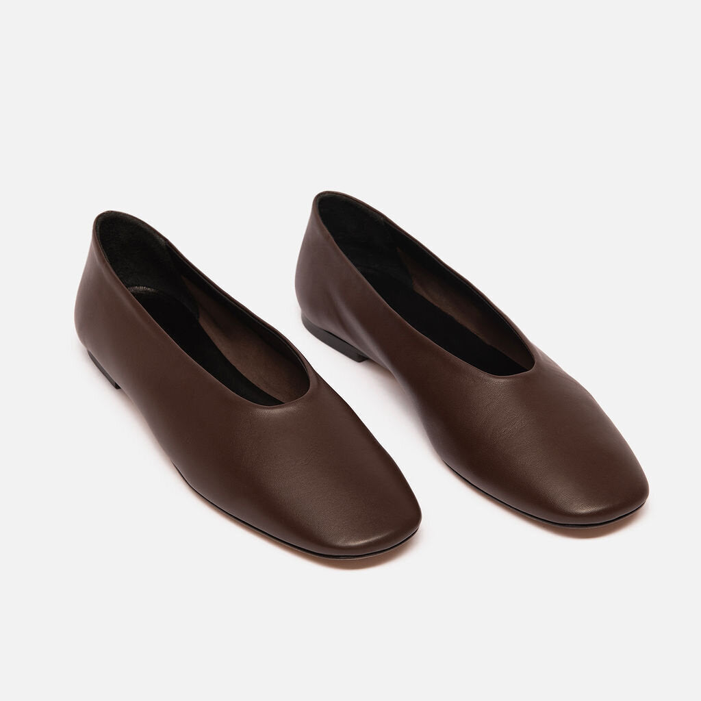 Aeyde Brown Ballet Flats