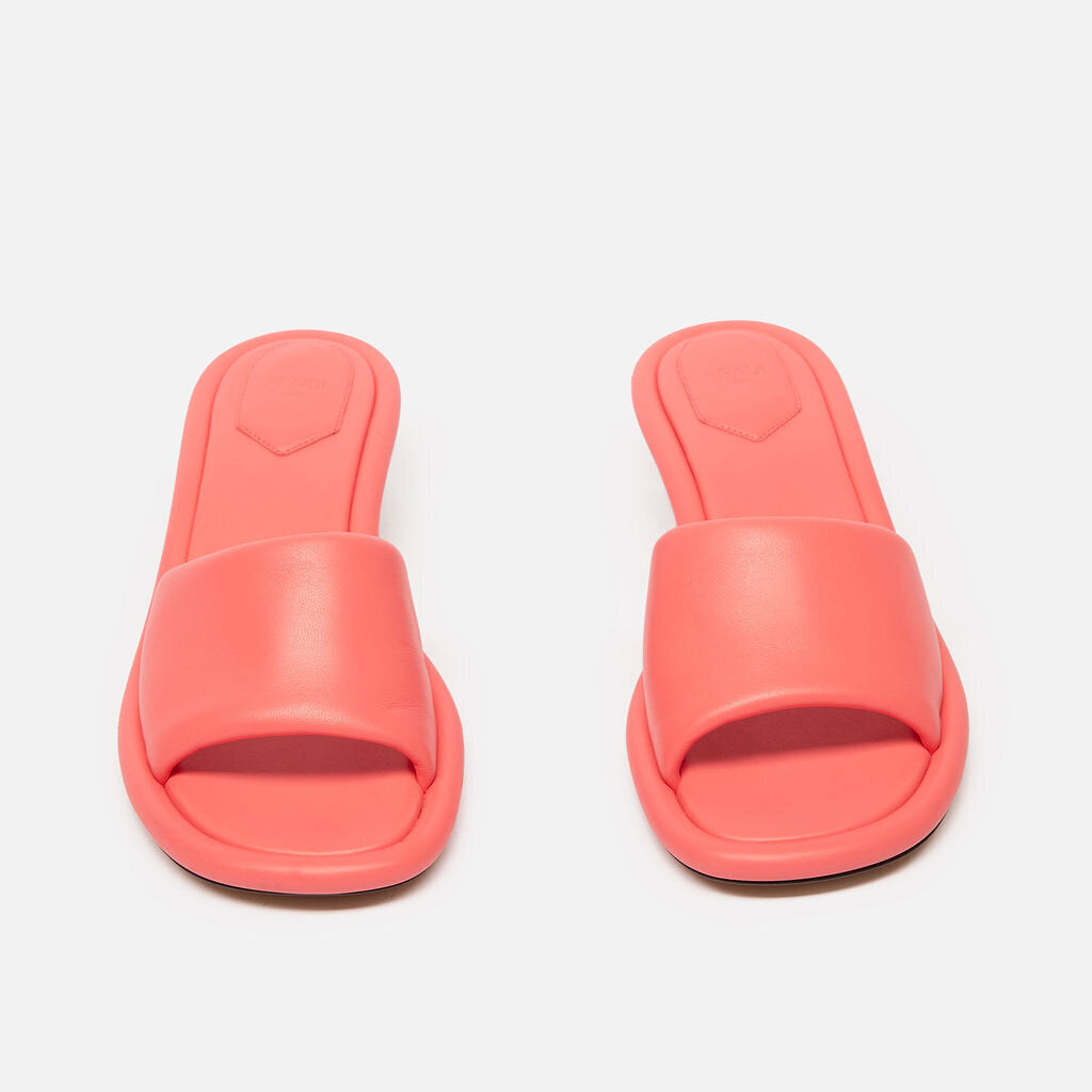 Fendi Pink Leather Baguette Cut-Out Sandals