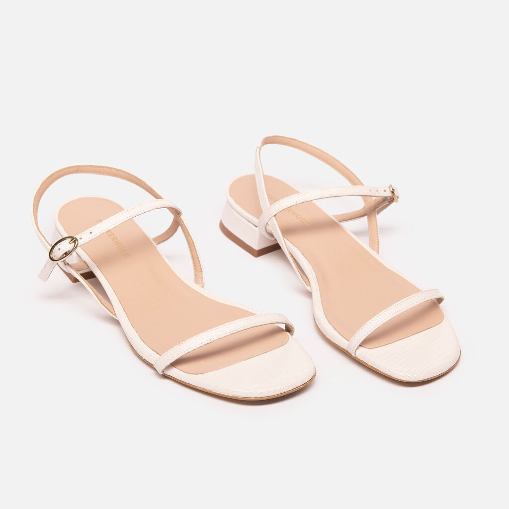Tuckernuck White Embossed Sandal