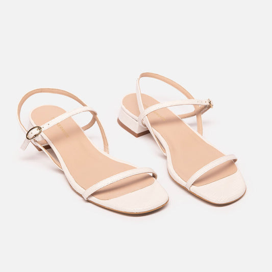 Tuckernuck White Embossed Sandal