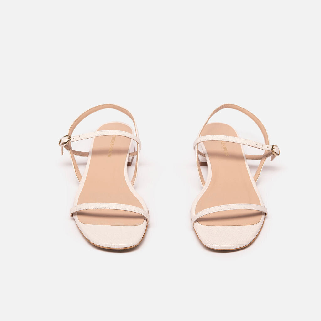Tuckernuck White Embossed Sandal