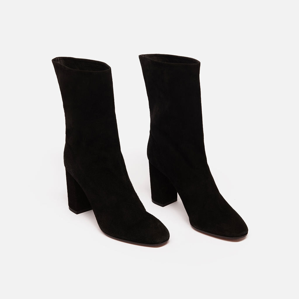 Altuzarra Black Suede Mid Calf Boot