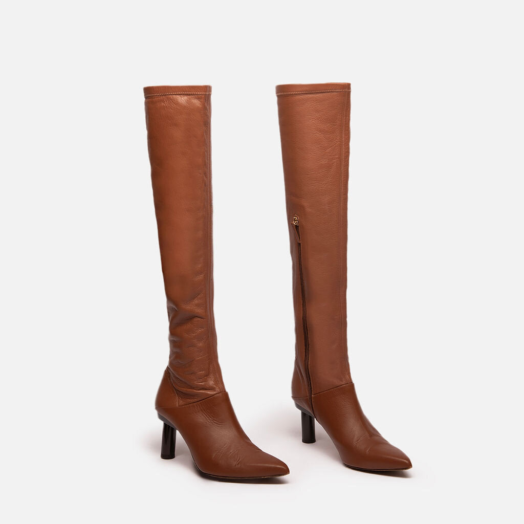 Tibi Brown Leather High Boot