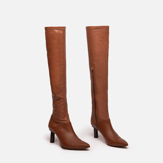 Tibi Brown Leather High Boot