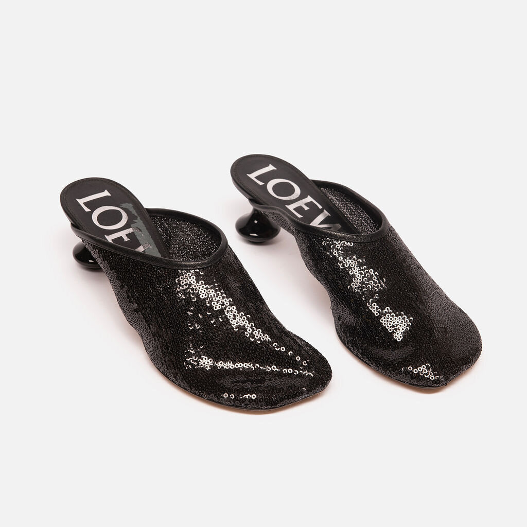 Loewe Black Sequence Toy Mule