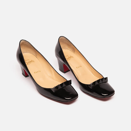 Christian Louboutin Black Patent Rockstud Pumps